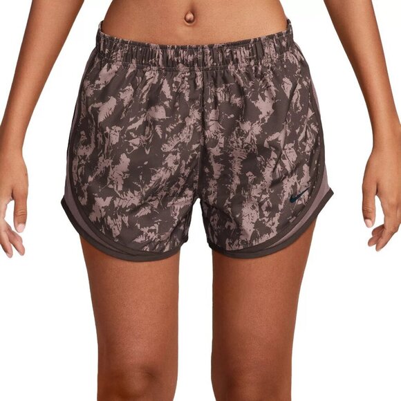 NWT Nike Dri-Fit Mesh Tempo Brown Printed Running Shorts - Picture 1 of 6